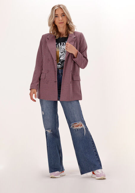 Donkergrijze COLOURFUL REBEL T-shirt PARADISE TIGER ACID WASH BOXY TEE - large