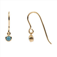 Gouden ATLITW STUDIO Oorbellen BLISS EARRINGS HOOK TURQUOISE - medium