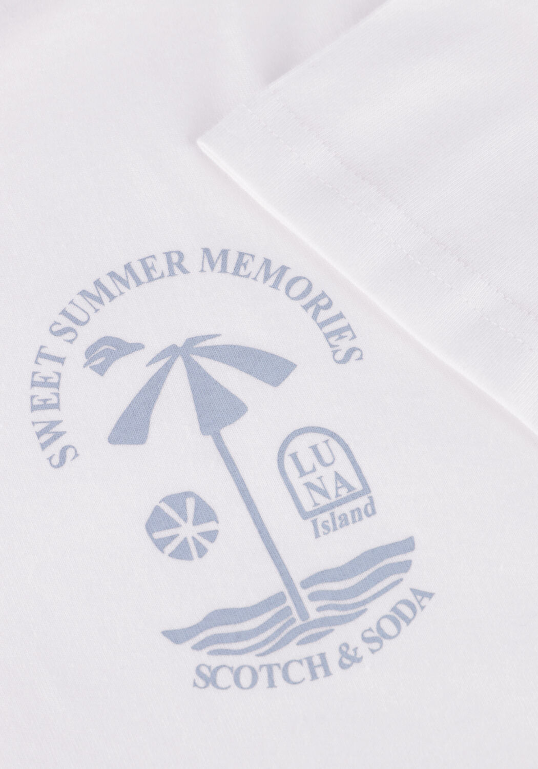 Witte SCOTCH & SODA T-shirt REGULAR FIT LEFT CHEST LOGO T-SHIRT - large