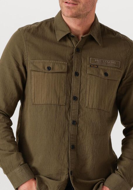 Khaki PME LEGEND Casual overhemd QUILT POPLIN CASUAL 2 - large
