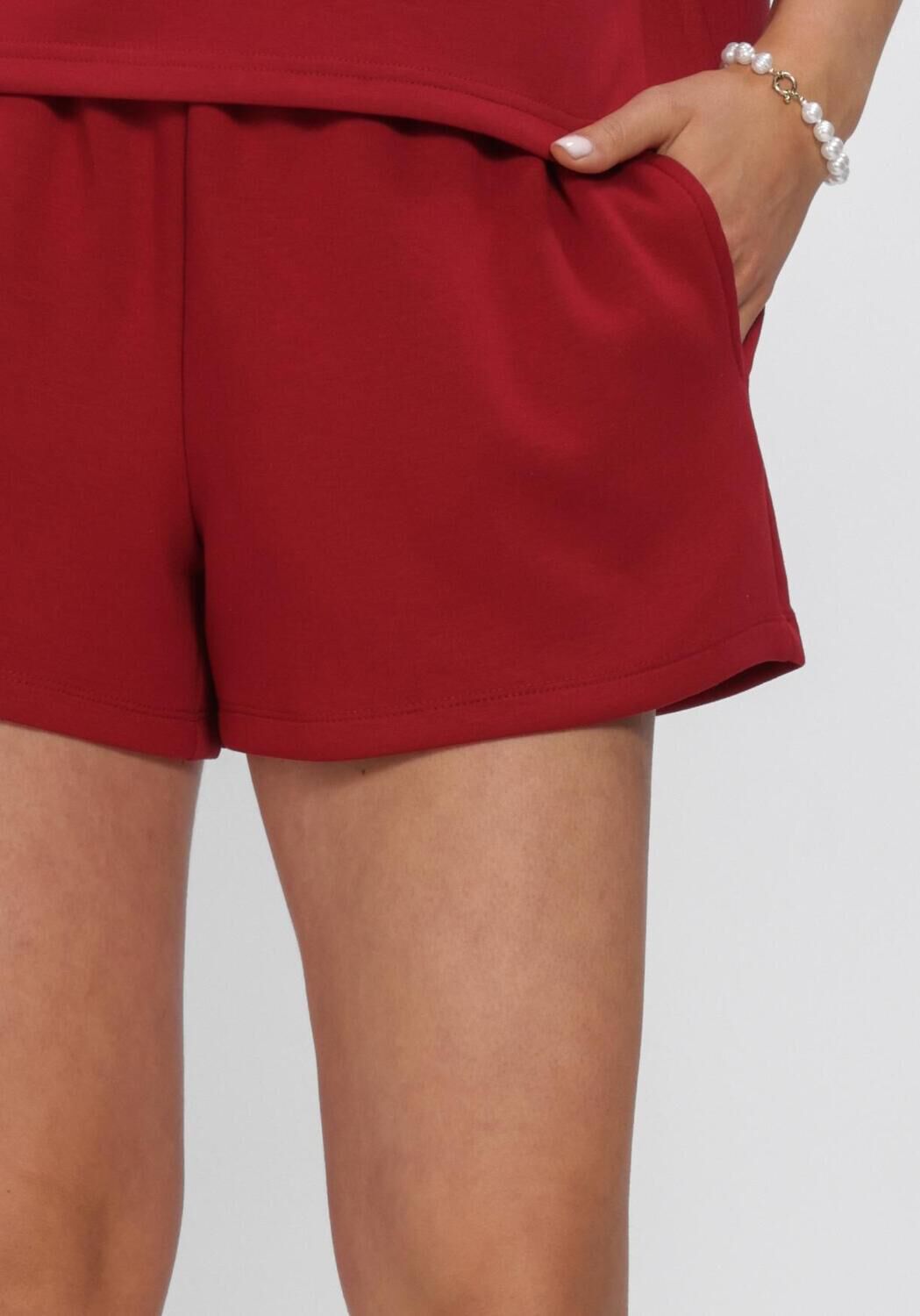 Rode MSCH COPENHAGEN Korte broek MSCHHARISSA IMA Q SWEAT SHORTS - large