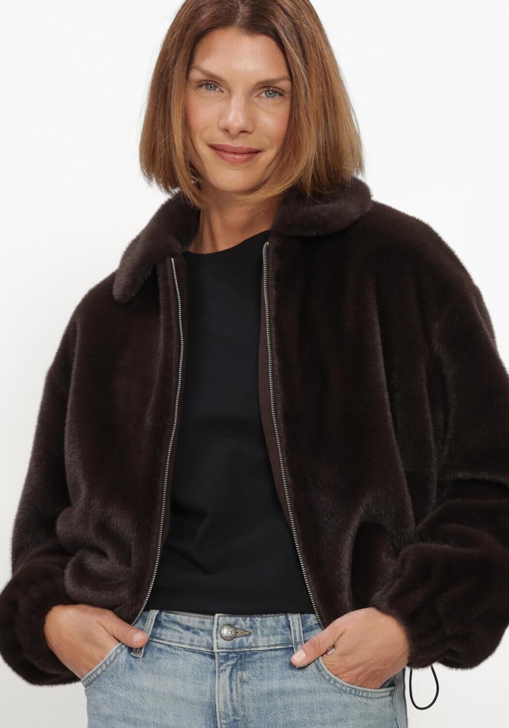 WITHBLACK Dames Jassen Wblnohr Faux Fur Jacket Bruin
