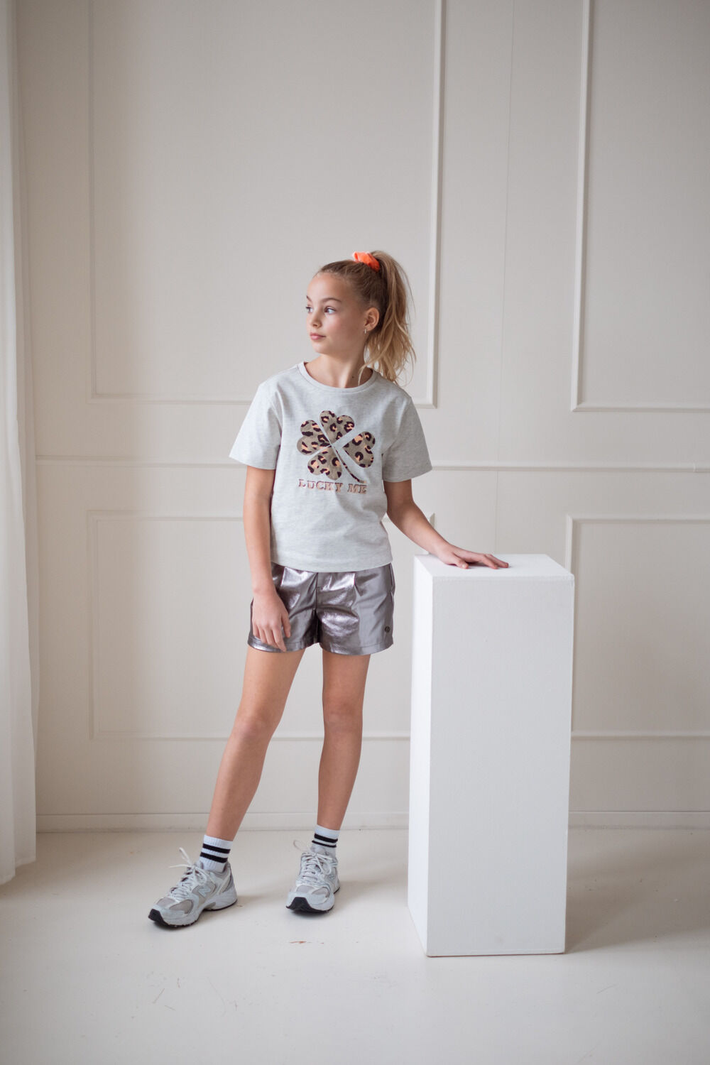 LIKE FLO Meisjes Broeken Fantasy Flo Metallic Short Zilver