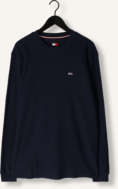 Donkerblauwe TOMMY JEANS Trui TJM REG WAFFLE L/S TEE Donkerblauwe TOMMY JEANS Trui TJM REG WAFFLE L/S TEE - large