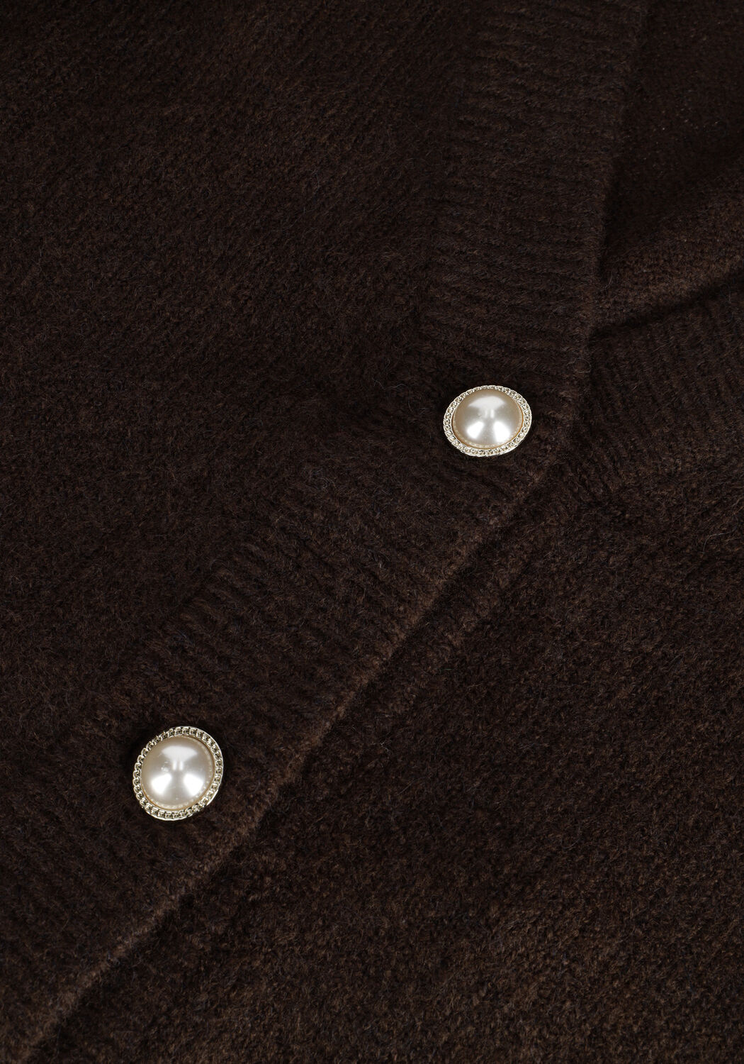 Bruine OBJECT Vest NONSIA L/S SHORT CARDIGAN - large