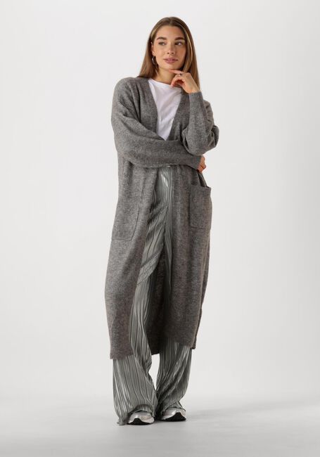 Grijze Y.A.S. Vest YASBALIS LS LONG KNIT CARDIGAN - large