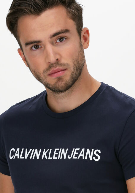 Blauwe CALVIN KLEIN T-shirt INSTITUTIONAL L - large