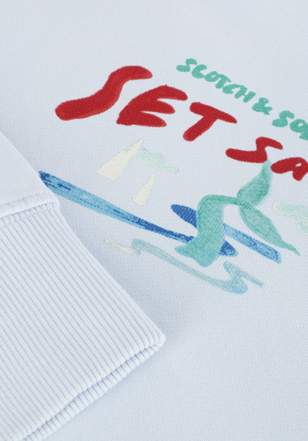 Lichtblauwe SCOTCH & SODA Trui FRONT BACK SAILOR ARTWORK SWEATSHIRT - large