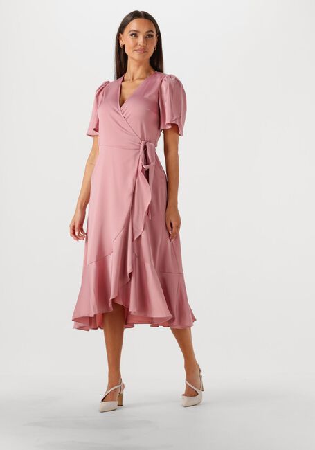 Roze Y.A.S. Midi jurk YASTHEA MIDI WRAP DRESS - large