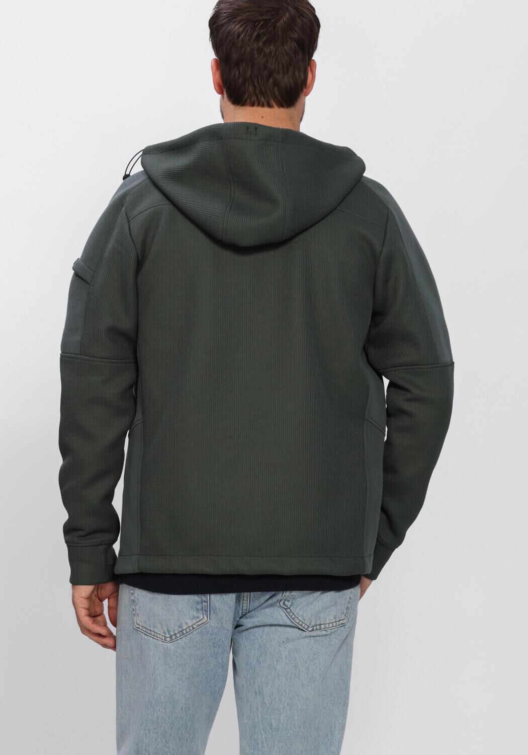 Donkergroene CHASIN Sweater ADAN ZIP - large