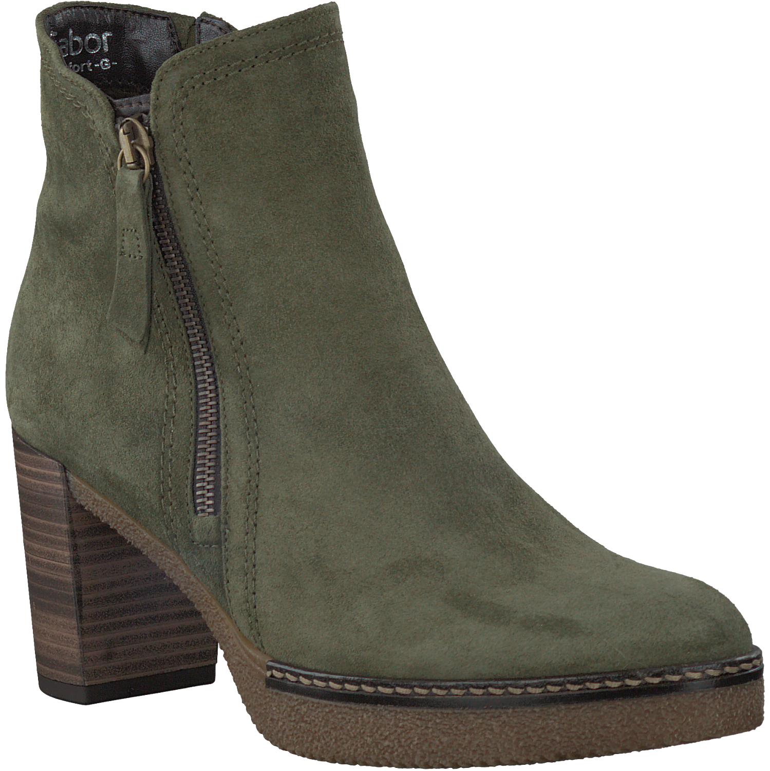Groene GABOR Enkellaarsjes 942 | Omoda Groene GABOR Enkellaarsjes 942 | Omoda