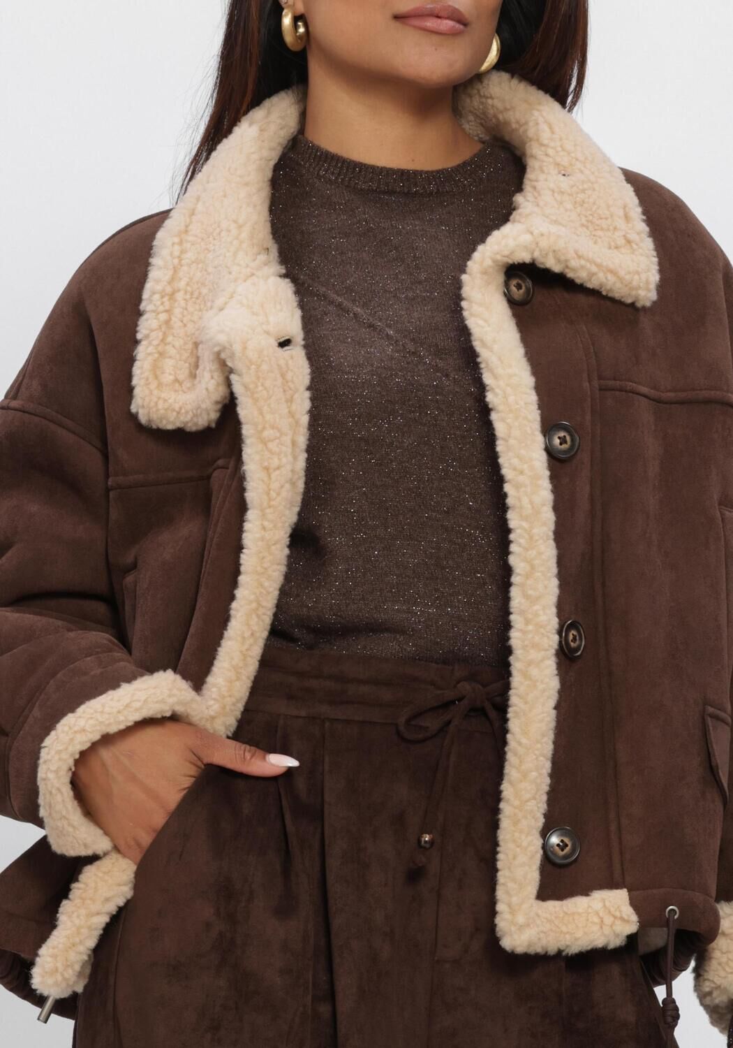 Bruine NUKUS Jack ELENA JACKET - large