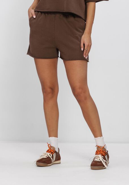 Bruine ALIX THE LABEL Korte broek LADIES KNITTED SPORTY SUMMER SHORTS - large