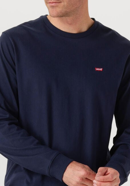 Donkerblauwe LEVI'S T-shirt LS ORIGINAL HM TEE - large