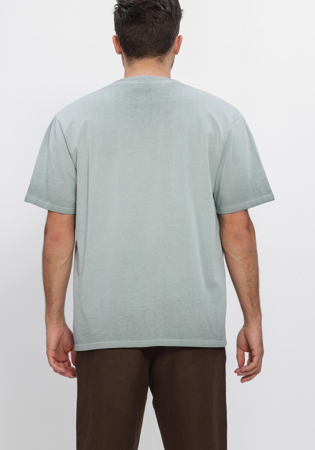 Lichtblauwe ANERKJENDT T-shirt AKVILLADS WASHED TEE - large