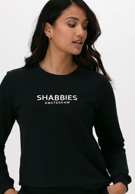 Zwarte SHABBIES Trui SHC0002 SWEATER WITH CREW NECK - large