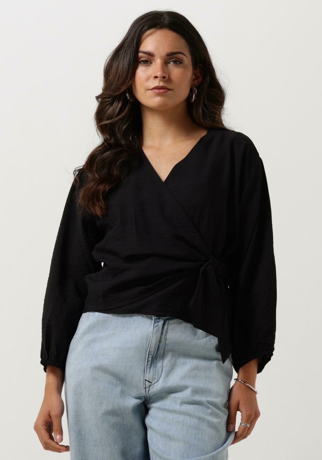 Zwarte wrap top discount