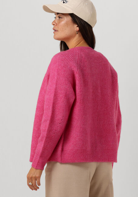 Fuchsia SELECTED FEMME Vest SLFLULU LS KNIT SHORT CARDIGAN - large