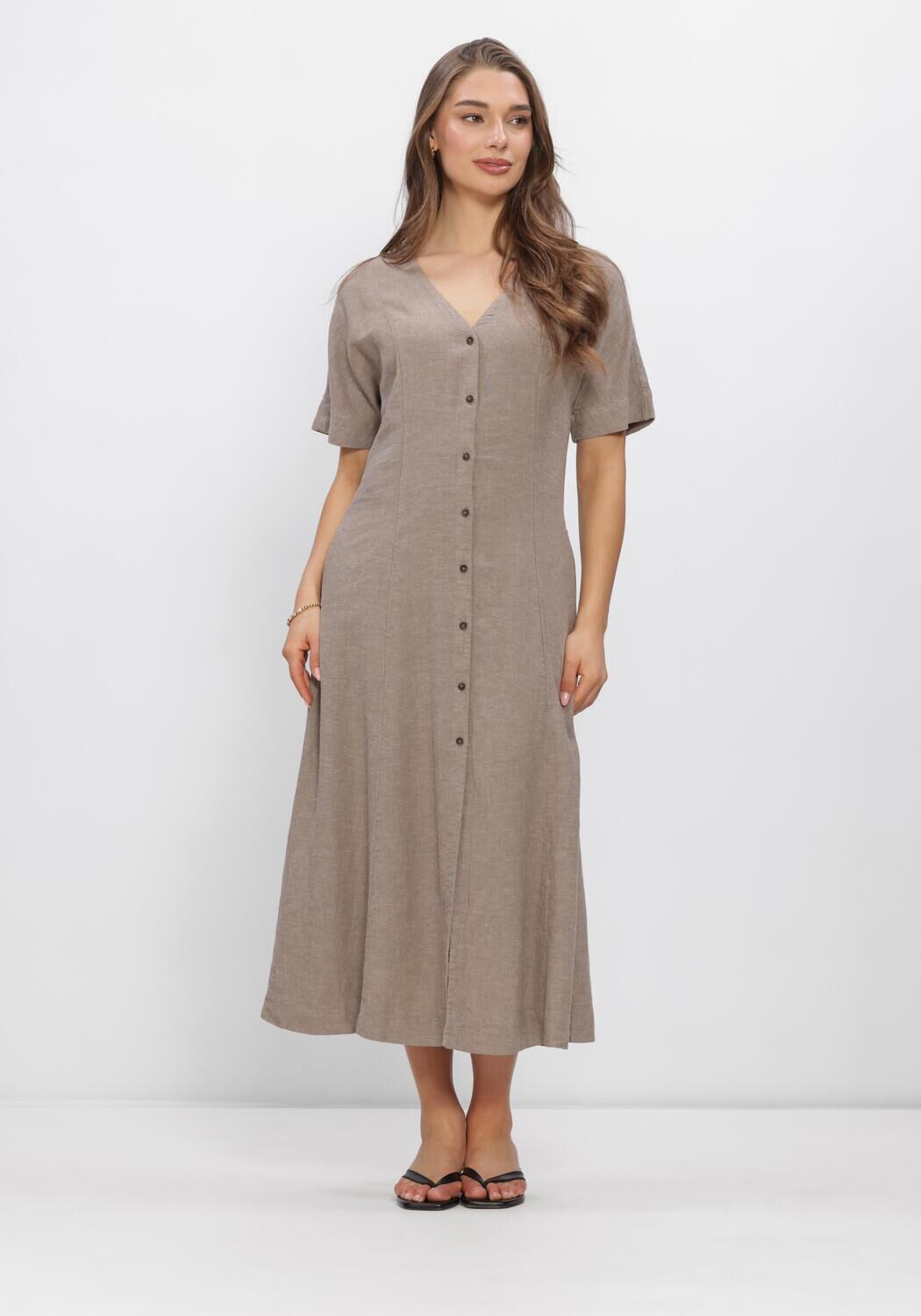 Lichtgrijze MSCH COPENHAGEN Jurken MSCHVIANA GINIA 2/4 DRESS - large