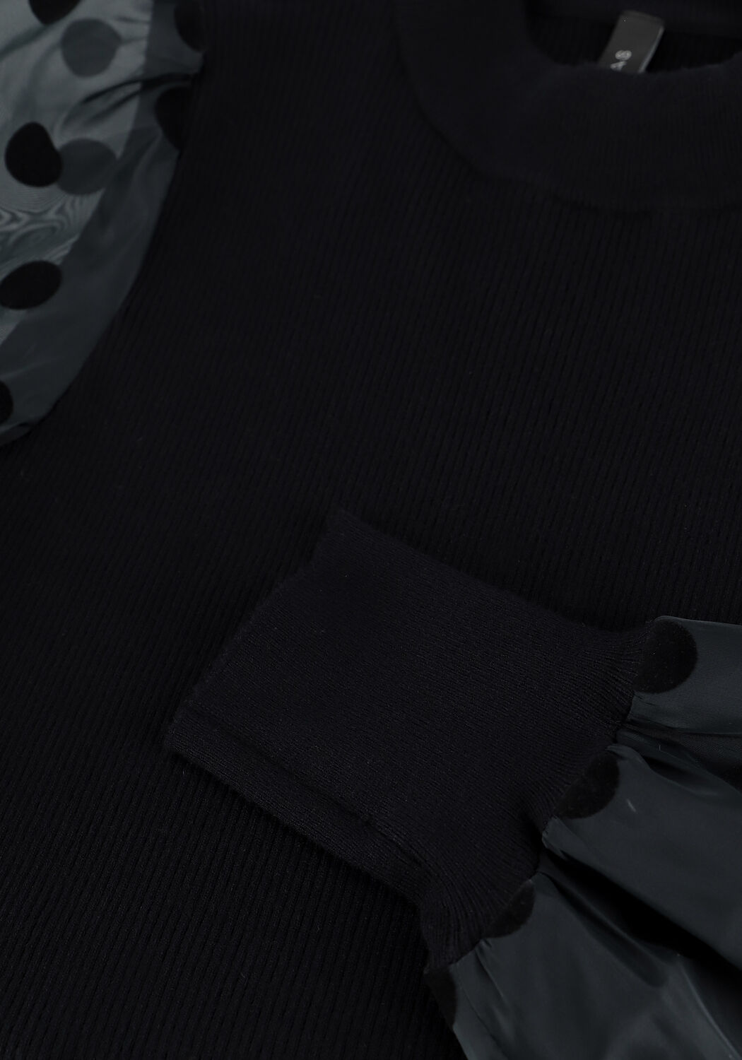 Zwarte Y.A.S. Trui YASDOTME LS KNIT PULLOVER - large