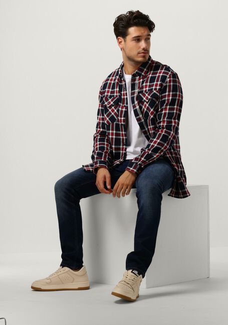 Donkerblauwe SCOTCH & SODA Overshirt ARCHIVE DOUBLE FACE TWILL CHECK - large
