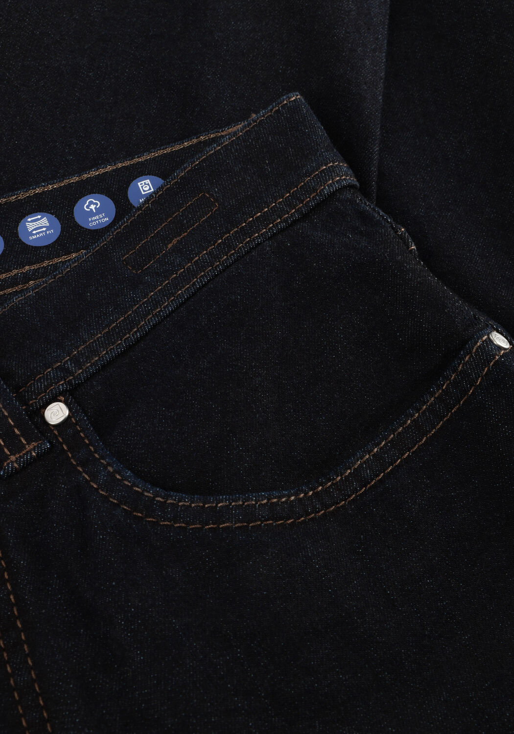 Donkerblauwe PIERRE CARDIN Slim fit jeans LYON TAPERED - large