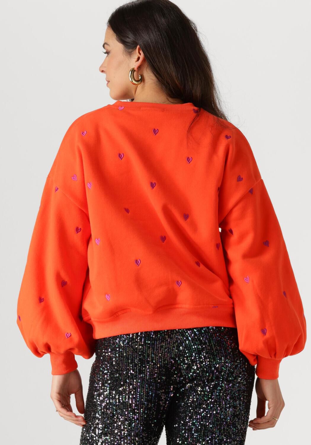 YDENCE Dames Truien & Vesten Sweater Hearts Koraal