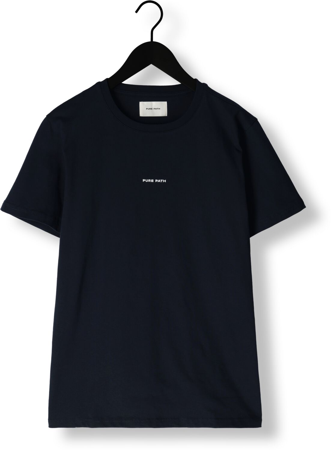 PURE PATH Heren Polo's & T-shirts Essential Logo T-shirt Donkerblauw