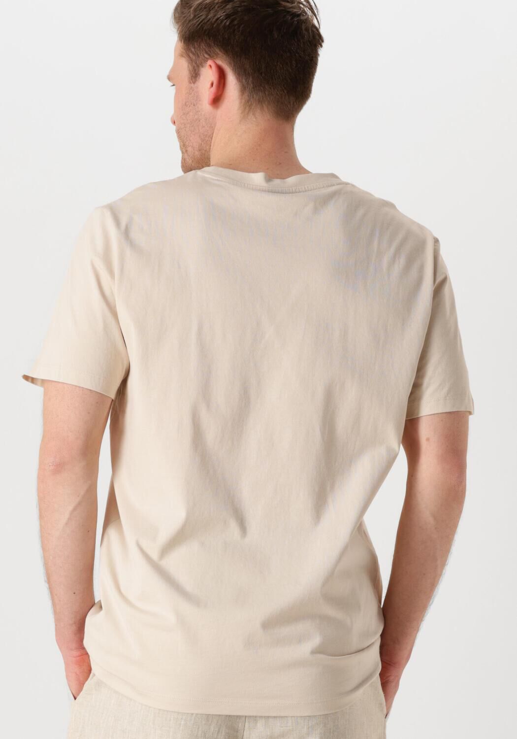 SELECTED HOMME Heren Polo's & T-shirts Slhaspen Ss O-neck Tee Noos Beige