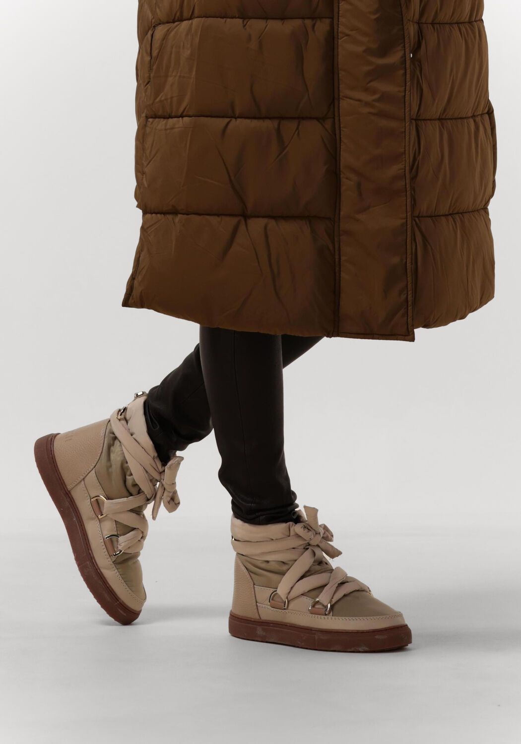 Beige INUIKII Snowboots PUFFER LACES - large