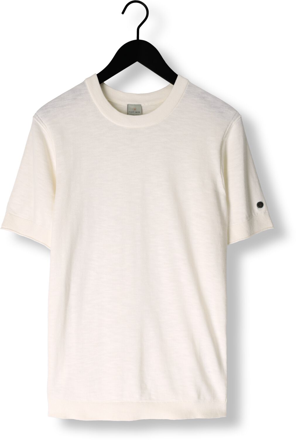 CAST IRON Heren Polo's & T-shirts Cotton Blend Slub Ecru