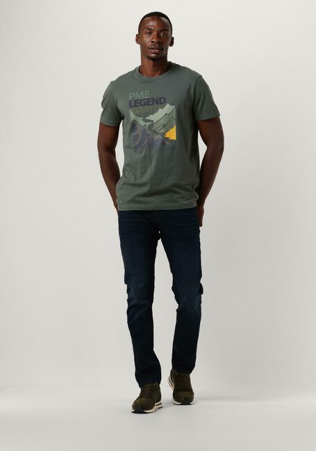Groene PME LEGEND T-shirt SHORT SLEEVE R-NECK SINGLE JERSEY - large
