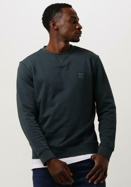 Donkergroene BOSS Sweater WESTART - large