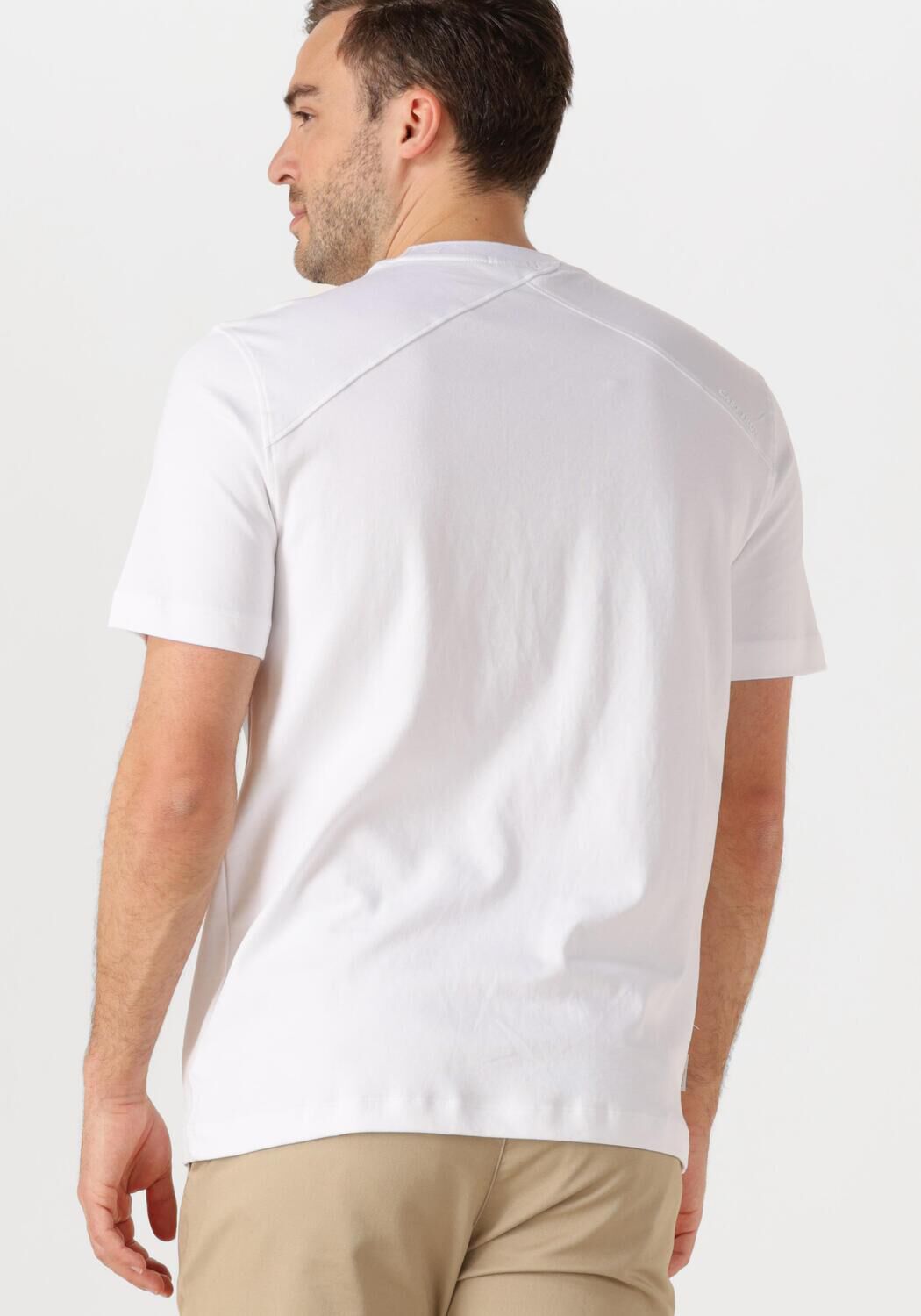 CAST IRON Heren Polo's & T-shirts Crewneck Regular Fit Interlock Essential Wit