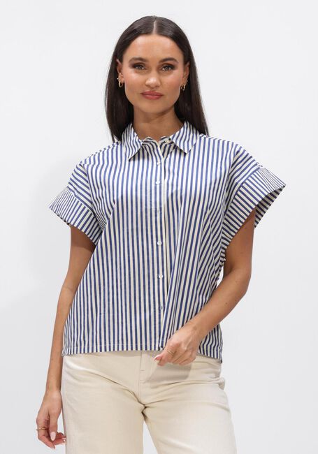 Donkerblauwe BY-BAR Blouses PIXIE STRIPE BLOUSE - large