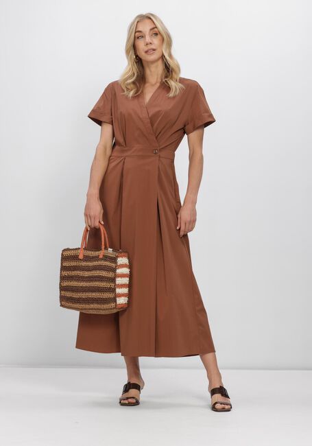 Bruine CO'COUTURE Midi jurk ELARACC WRAP SS DRESS - large