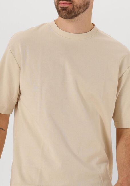 Beige SELECTED MEN T-shirt SLHLOOSEOSCAR SS O-NECK TEE NOOS - large