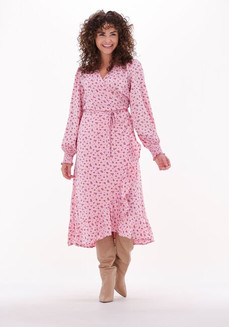 Roze NEO NOIR Midi jurk EVA PRECIOUS ROSE DRESS - large