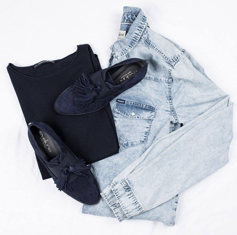Blauwe EVALUNA Instappers EL1819 | Omoda