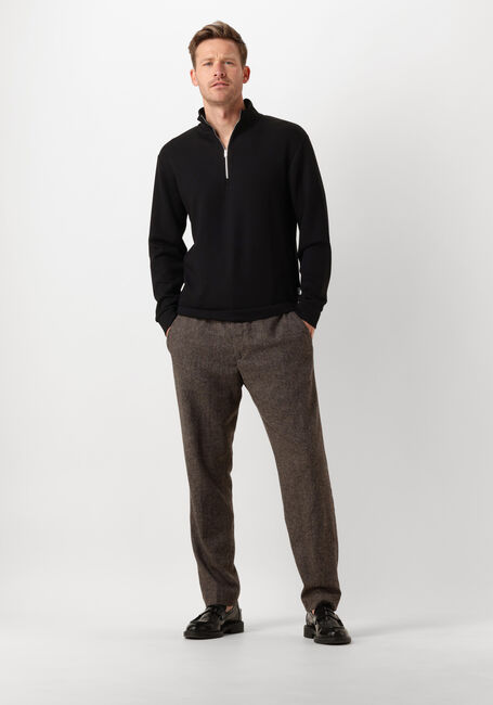 Zwarte SELECTED MEN Sweater SLHEMANUEL SOFT ZIP HIGH NECK SWEAT NOOS - large