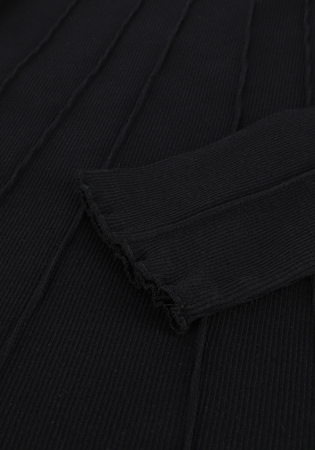 Zwarte NA-KD Top STRUCTURED LONG SLEEVE TOP - large