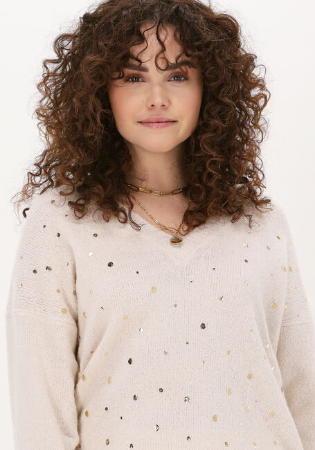 Gebroken wit SUMMUM Trui GOLDEN DOT PRINT SWEATER COSY  - large