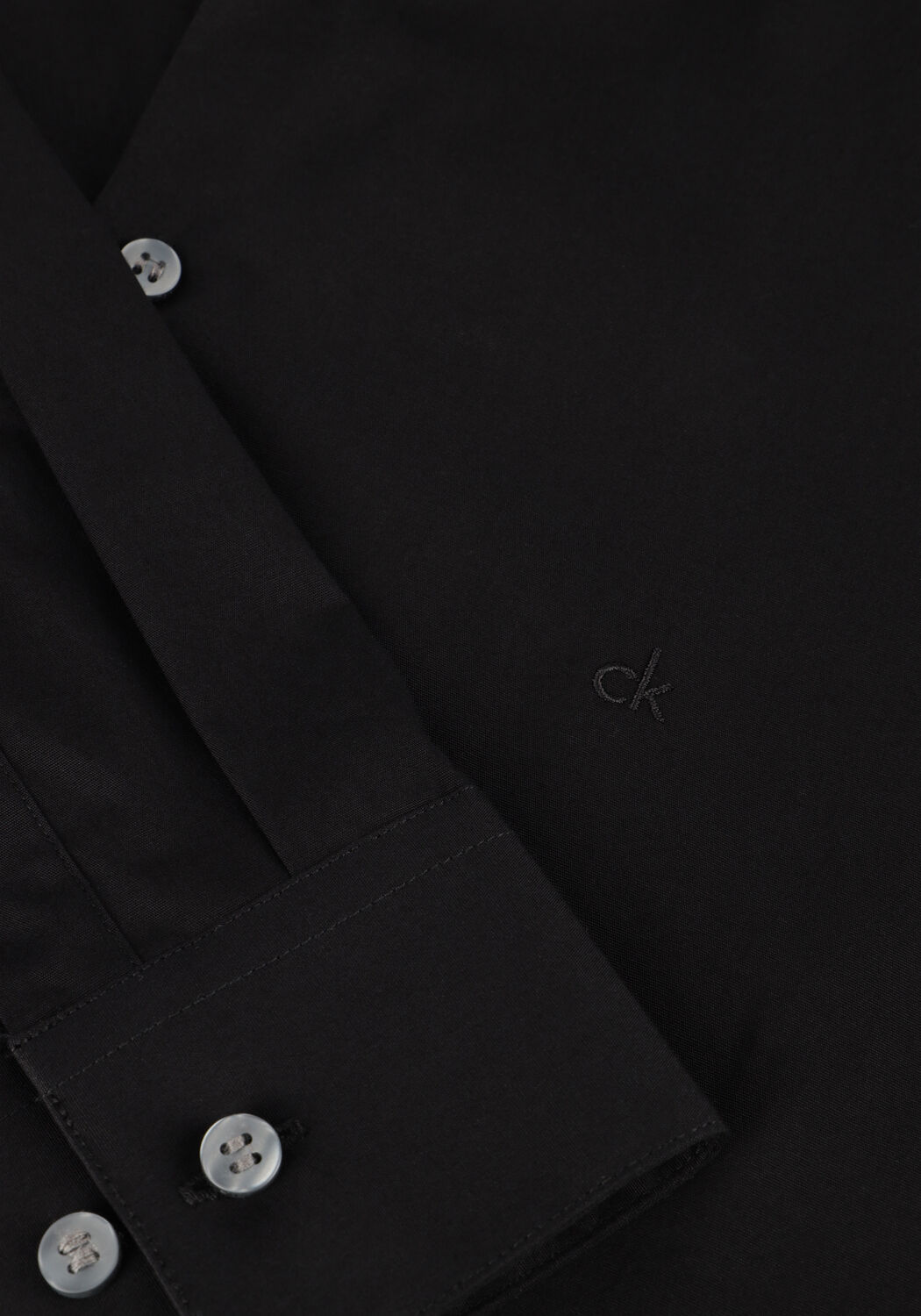 Zwarte CALVIN KLEIN Klassiek overhemd POPLIN STRETCH SLIM SHIRT - large