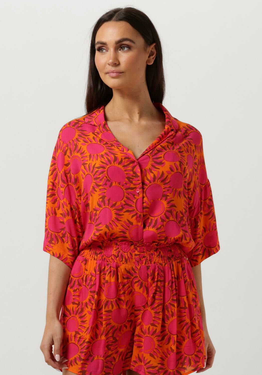 HARPER & YVE blouse met all over print MAE oranje roze