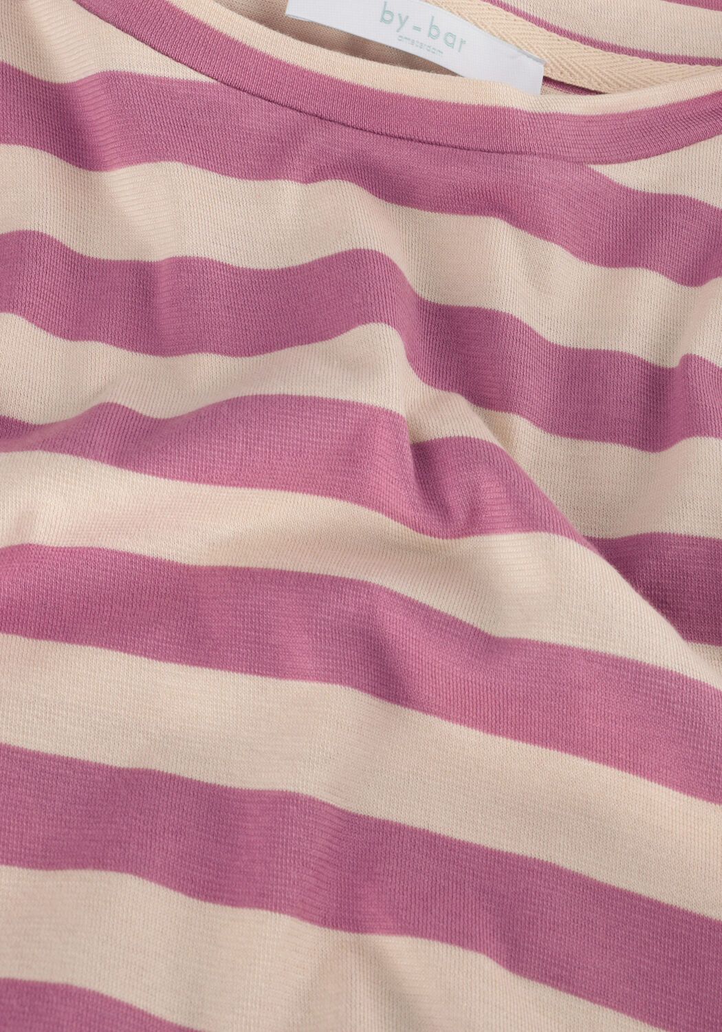 Roze BY-BAR T-shirt THELMA BIG V STRIPE TOP - large