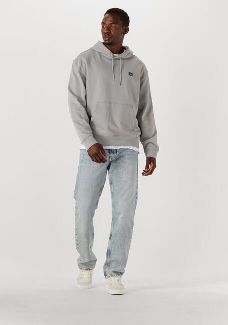 Grijze CALVIN KLEIN Sweater LS EU BADGE 350 TERRY HOODIE - large