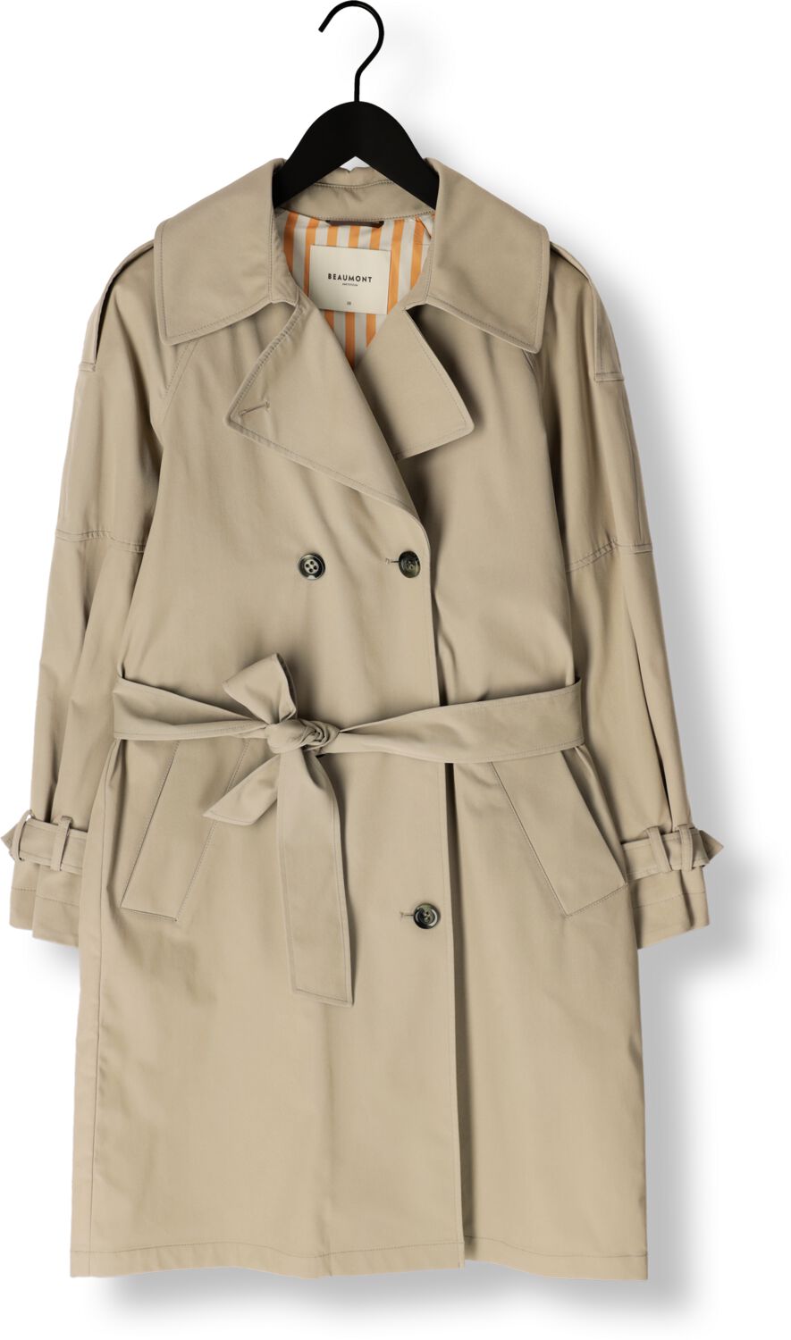 BEAUMONT Dames Jassen Maxy Trench Coat Beige