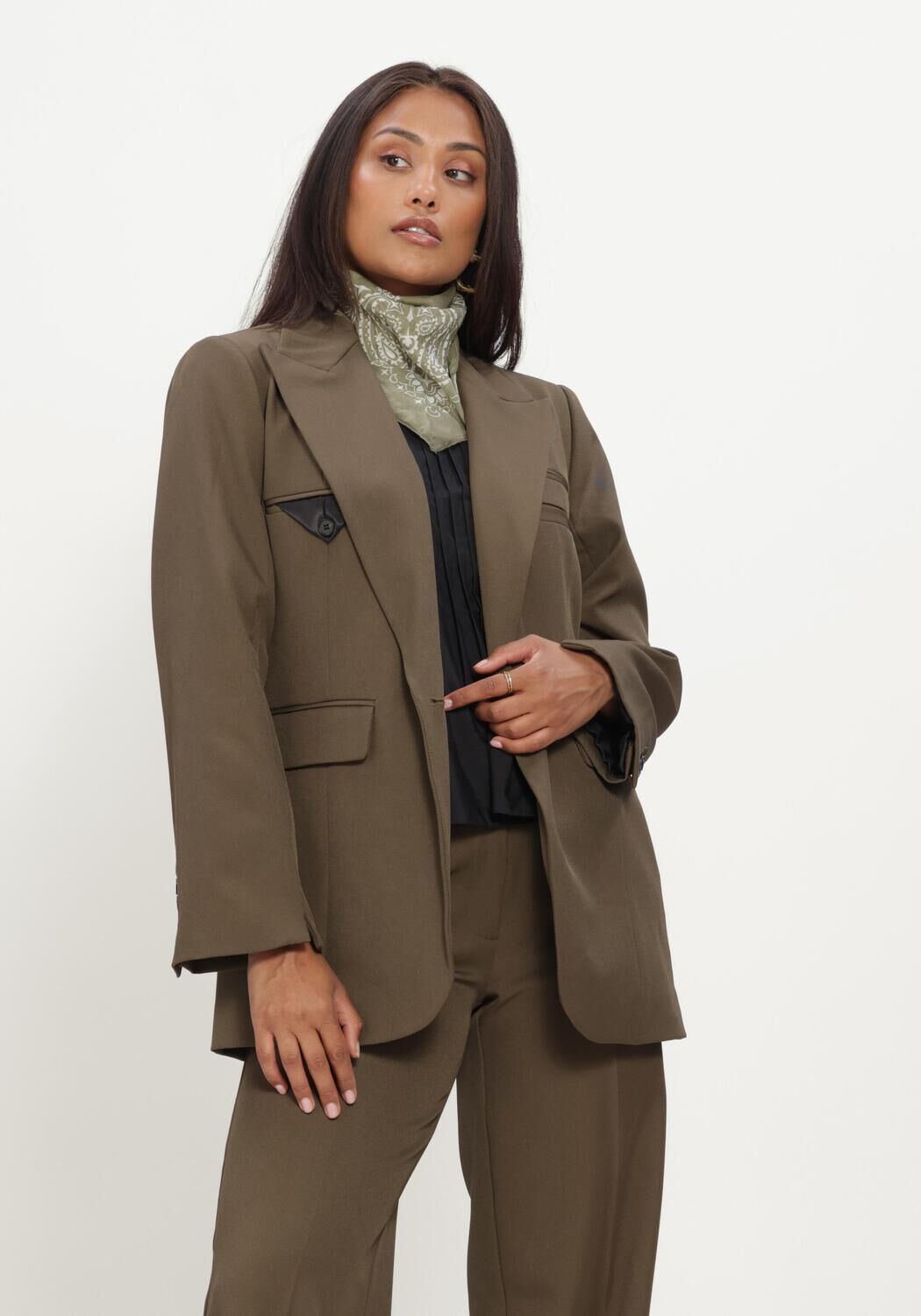 Donkergroene HAUTE L'AMITI&Eacute; Blazer PREMIERE HOOK BLAZER - large