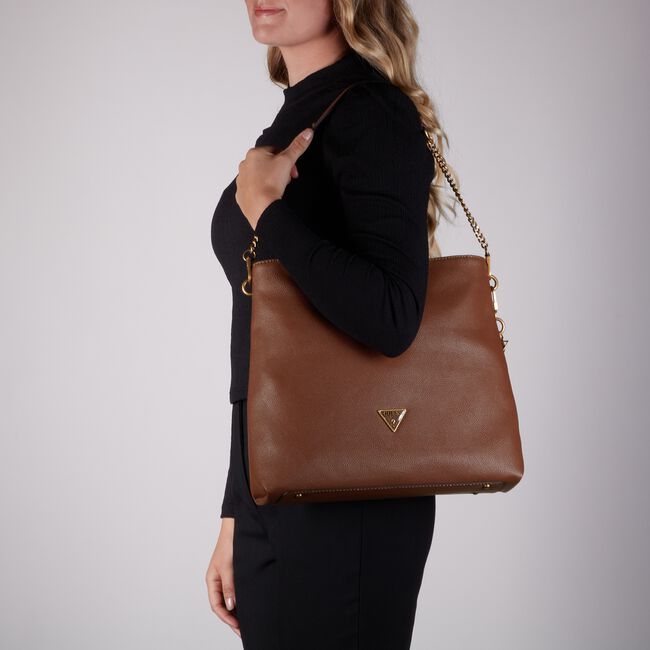 Cognac GUESS Handtas DESTINY HOBO Cognac GUESS Handtas DESTINY HOBO - large