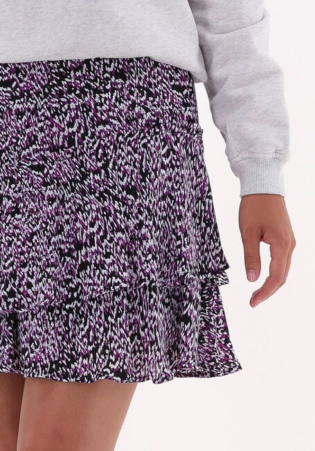Paarse ALIX THE LABEL Minirok LADIES WOVEN ABSTRACT VISCOSE SKIRT - large